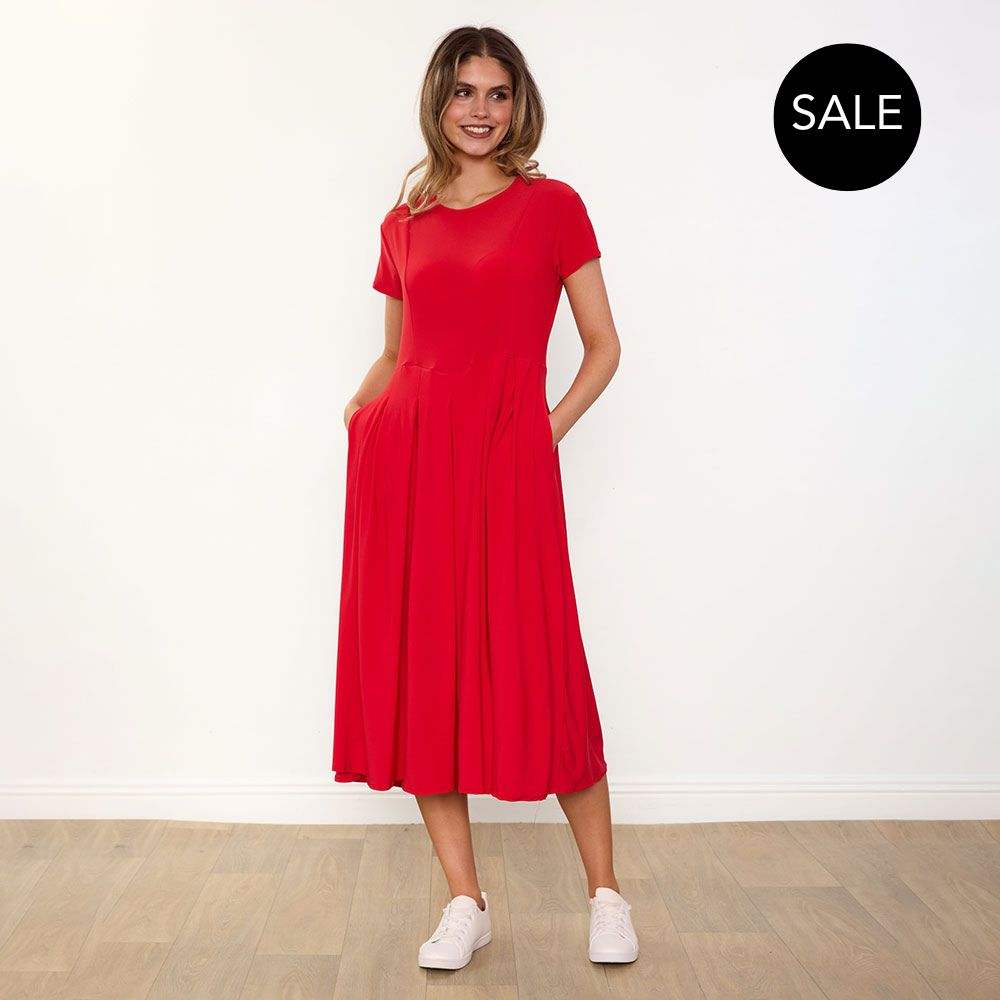 Polly Dress in red – women's dress