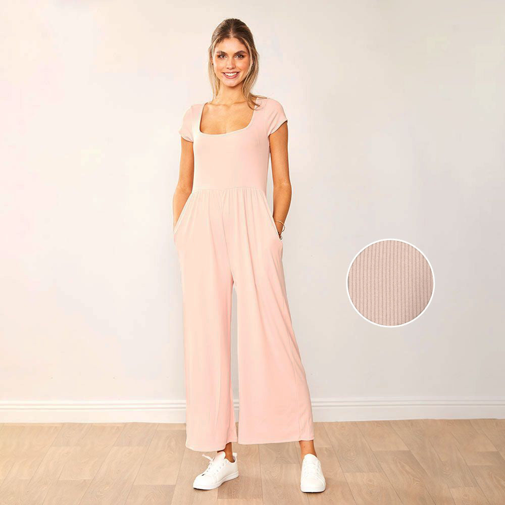 Quinnie Jumpsuit (Peachy Pink)