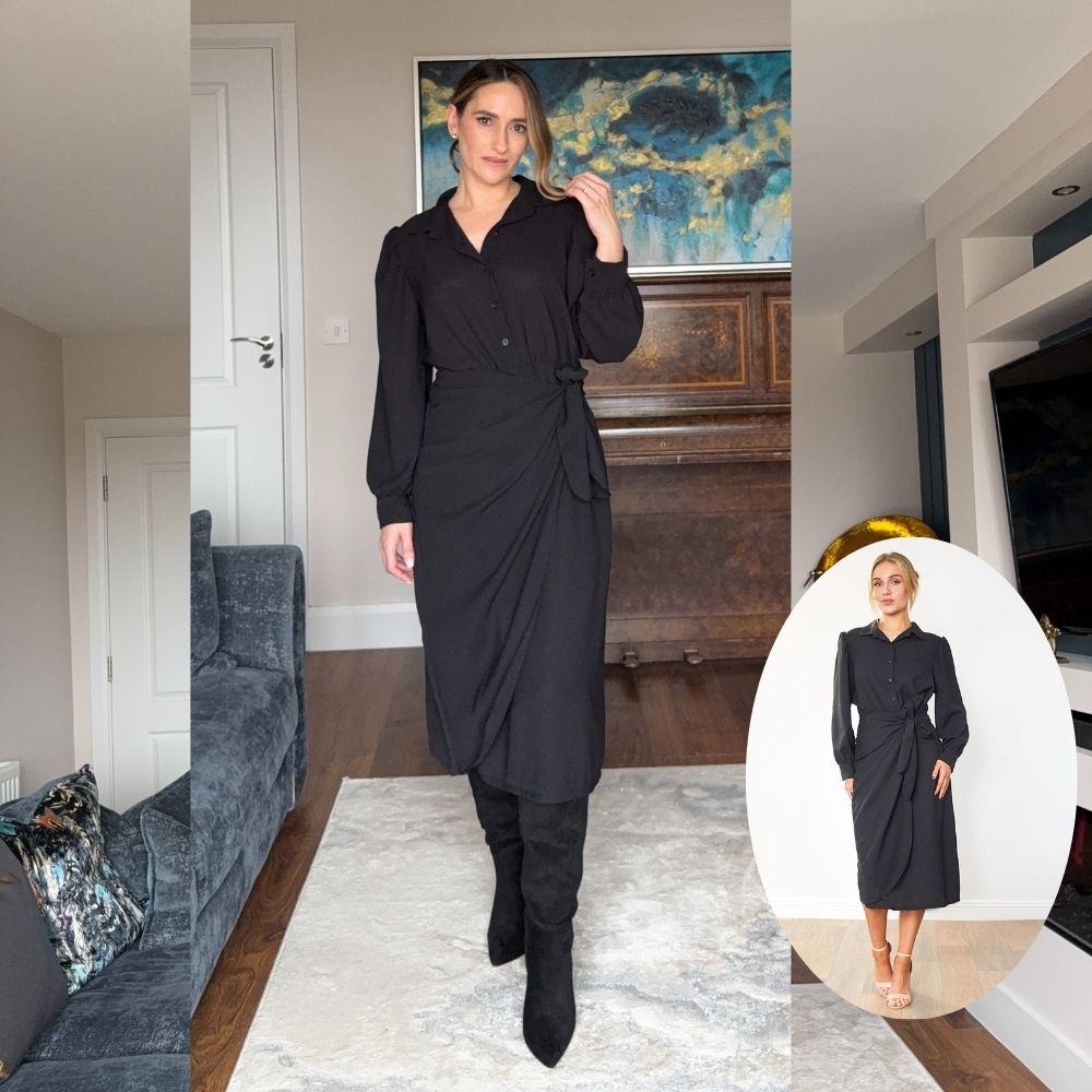 Emerson Wrap Dress (Black)