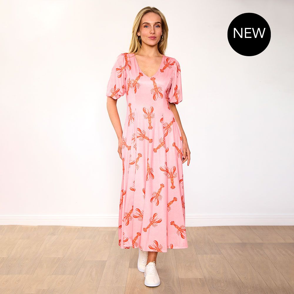 Regina Dress (Pink Lobster)