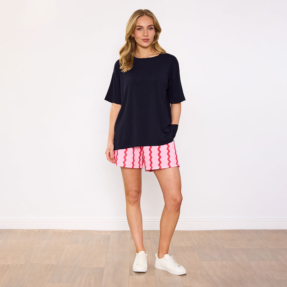 Roma Top in navy – women's top – view 3