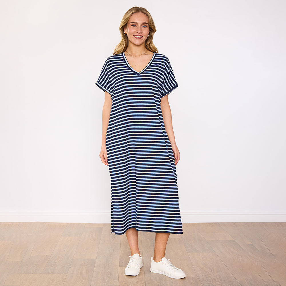 Rory Dress (Navy Stripe)