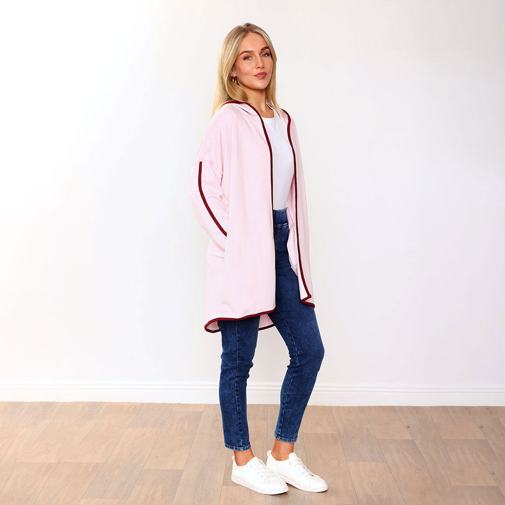 Rosie Hoody (Pink/Wine Trim)