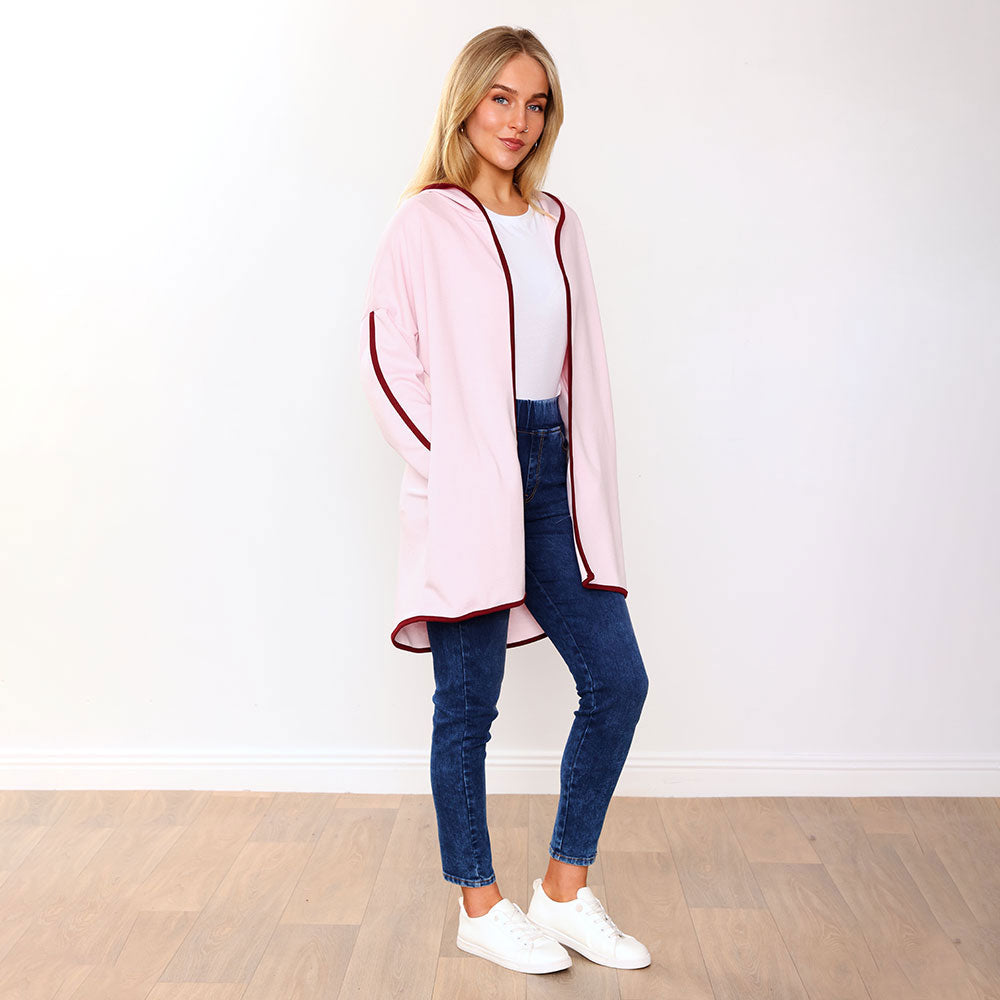 Rosie Hoody (Pink/Wine Trim)