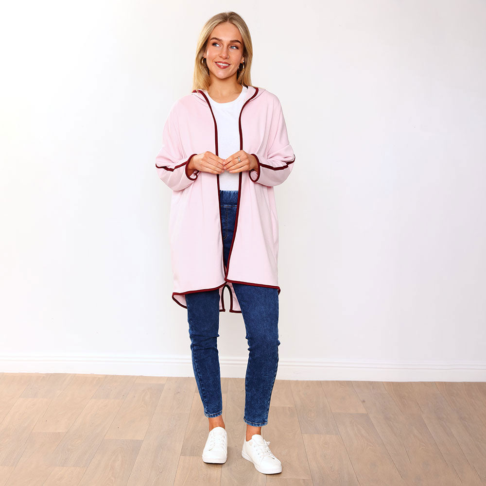 Rosie Hoody (Pink/Wine Trim)