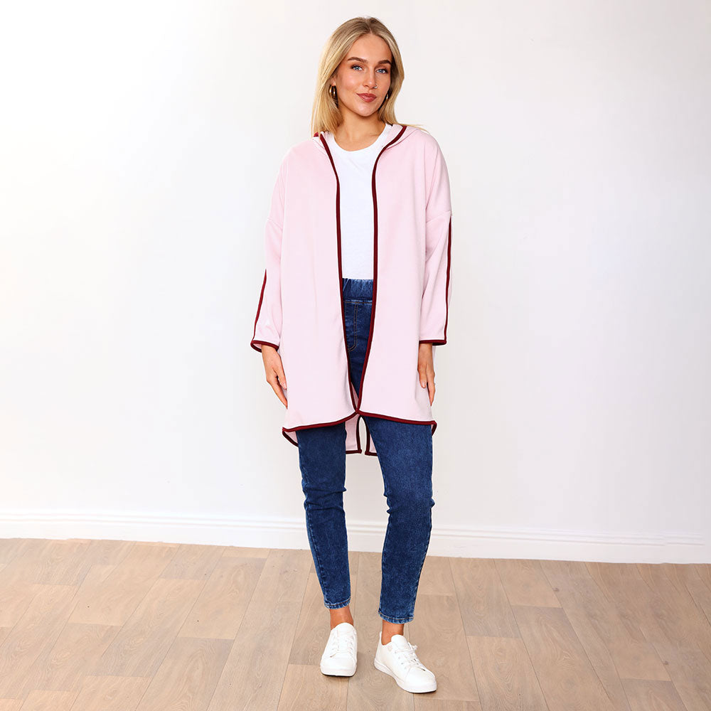 Rosie Hoody (Pink/Wine Trim)