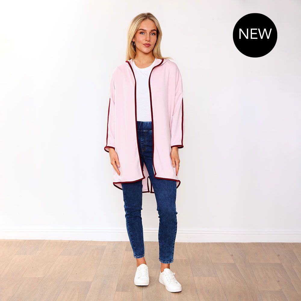 Rosie Hoody (Pink/Wine Trim)