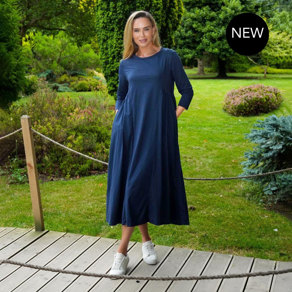 Sally Dress Navy & Kelly Green (2 for €82)