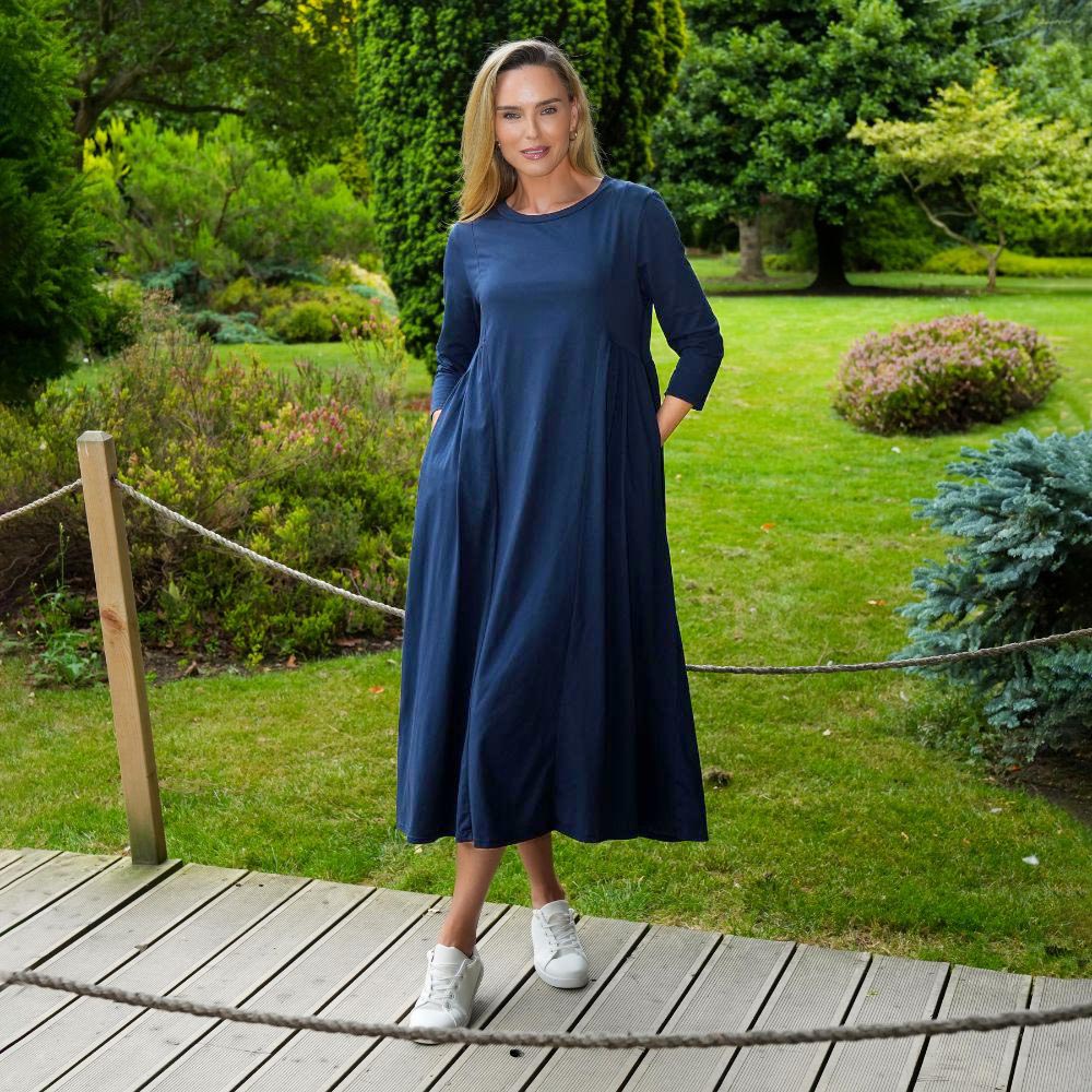 Sally Dress Navy & Kelly Green (2 for €82)