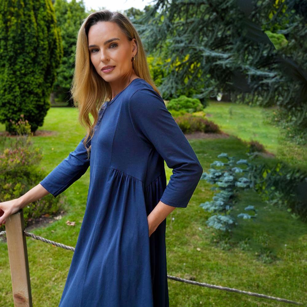 Sally Dress Navy & Kelly Green (2 for €82)