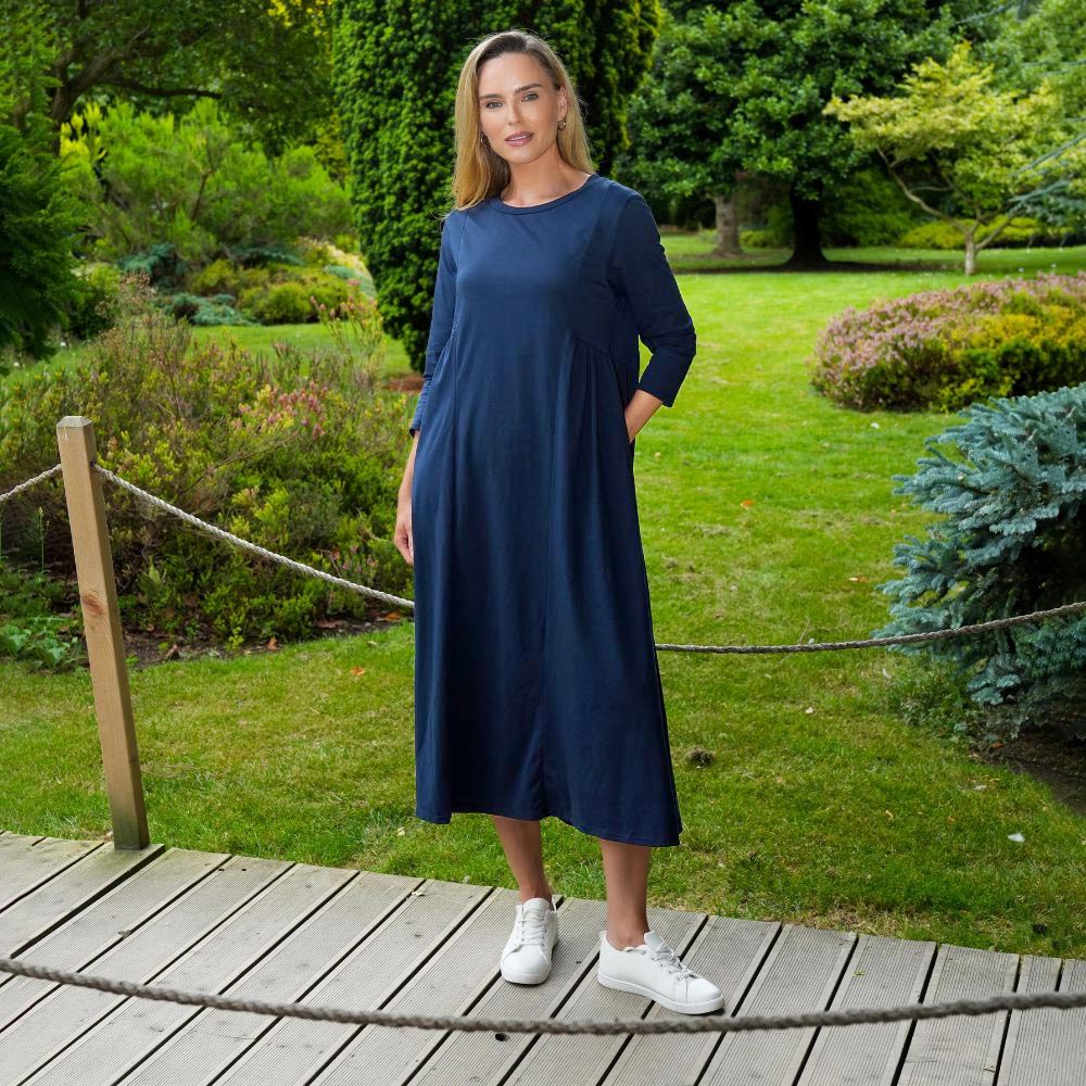 Sally Dress Navy & Kelly Green (2 for €82)