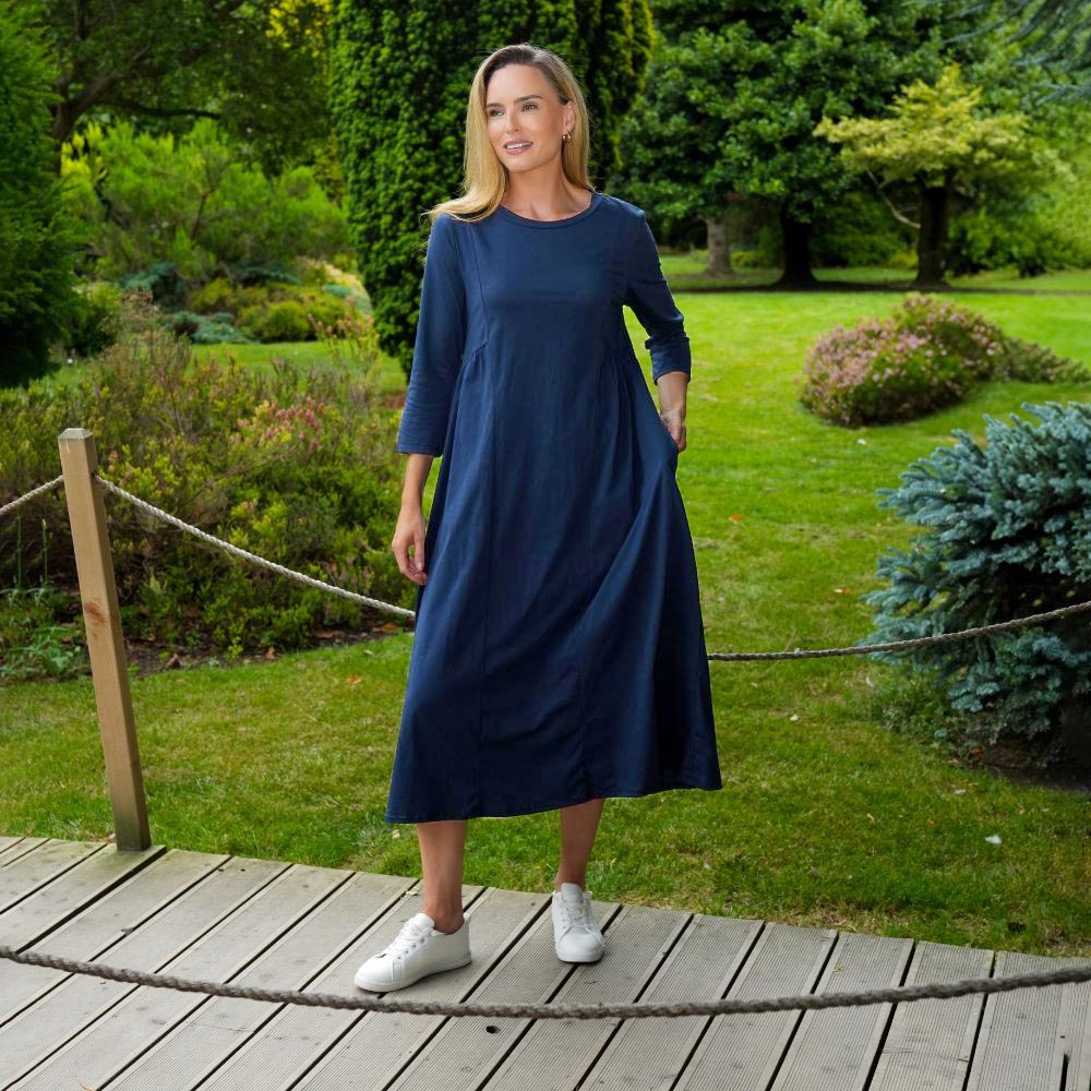 Sally Dress Navy & Kelly Green (2 for €82)