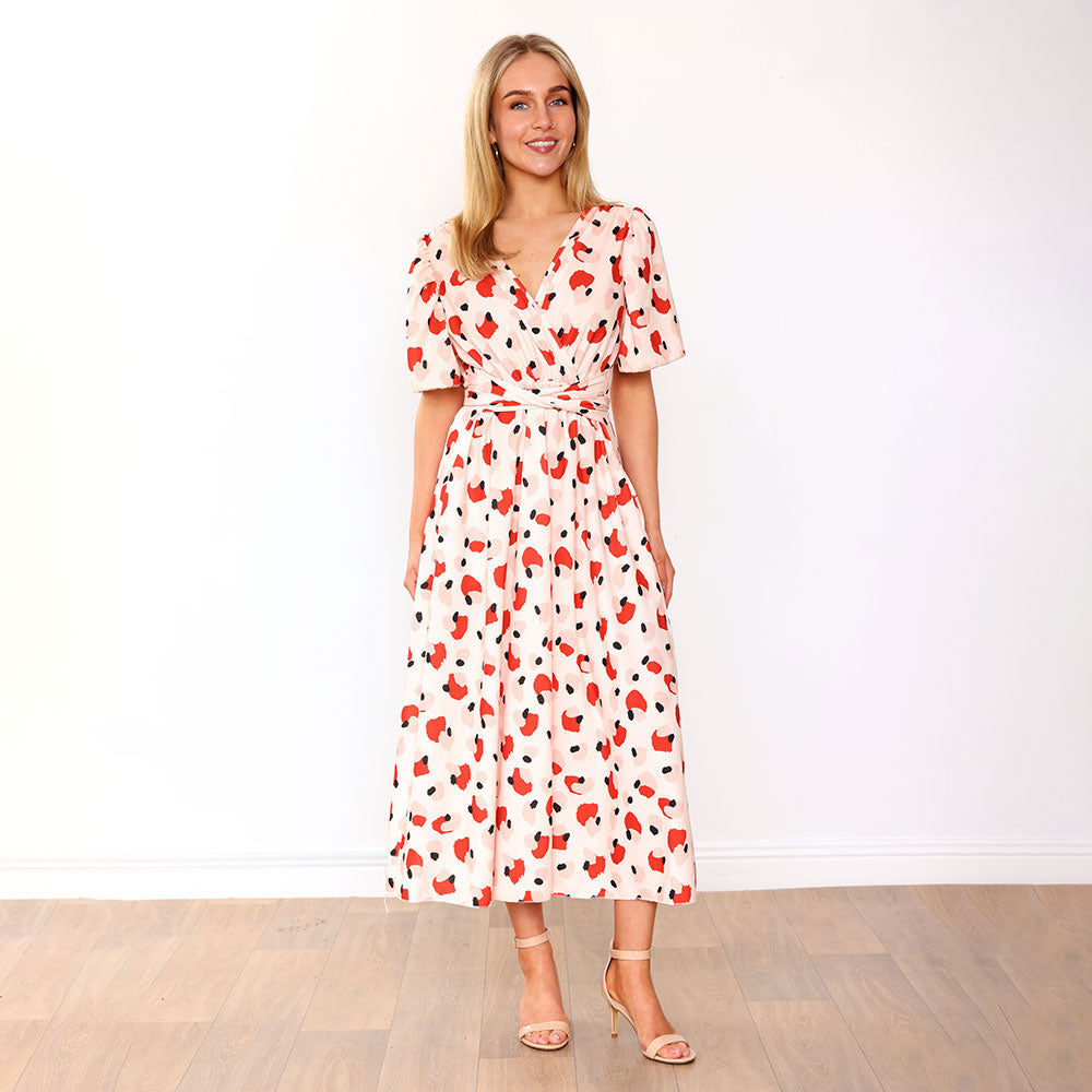 Teagan Dress (Peach Abstract) & (Pink/Red Floral)