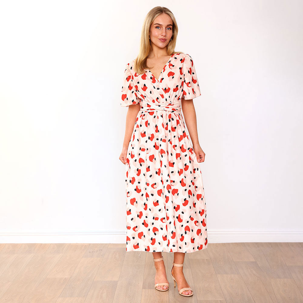 Teagan Dress (Peach Abstract) & (Pink/Red Floral)