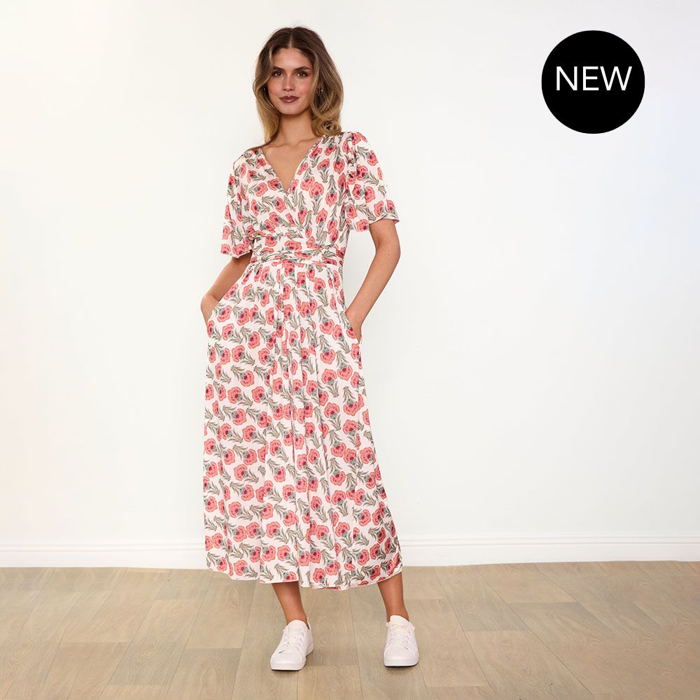 Teagan Dress (Safflower Strawberry)