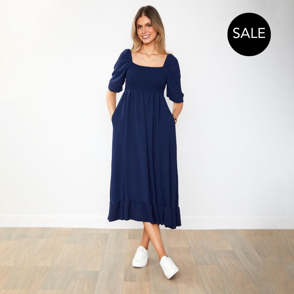 Vella Dress (Navy)