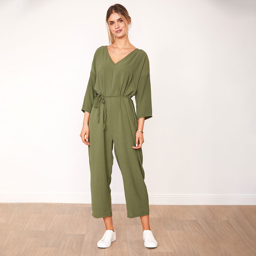 Viv Jumpsuit Khaki & Black for only €58.00