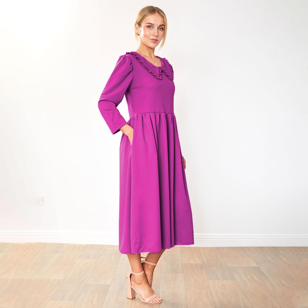 Wendy Dress (Navy & Plum) for €90.00