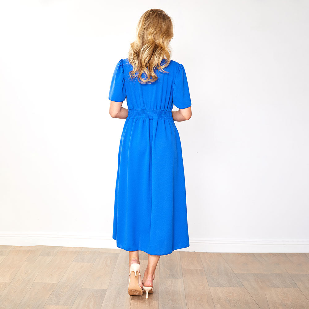 Whitney Dress Black & Cobalt -(2 for €78)