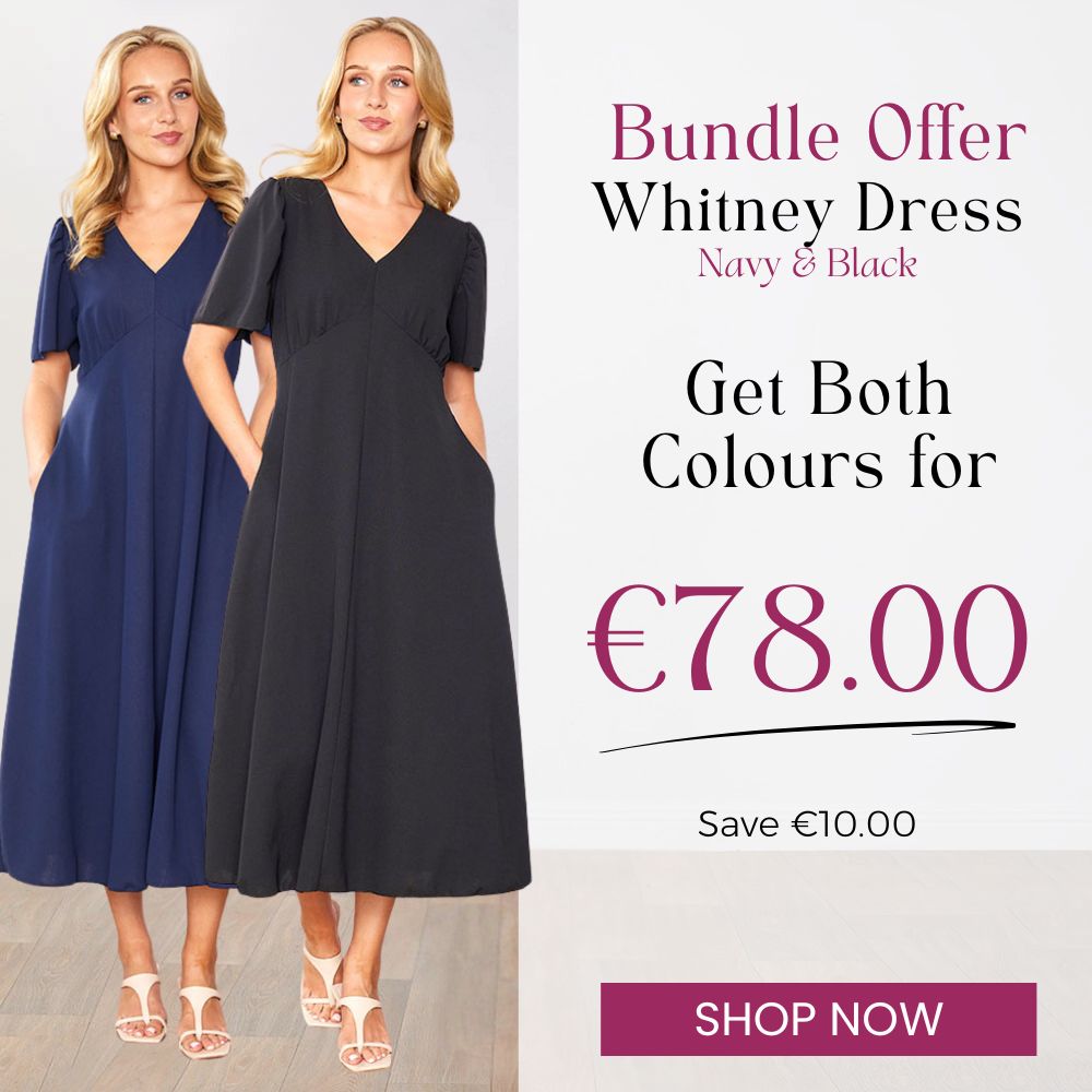 Whitney Dress Navy& Black -(2 for €78)