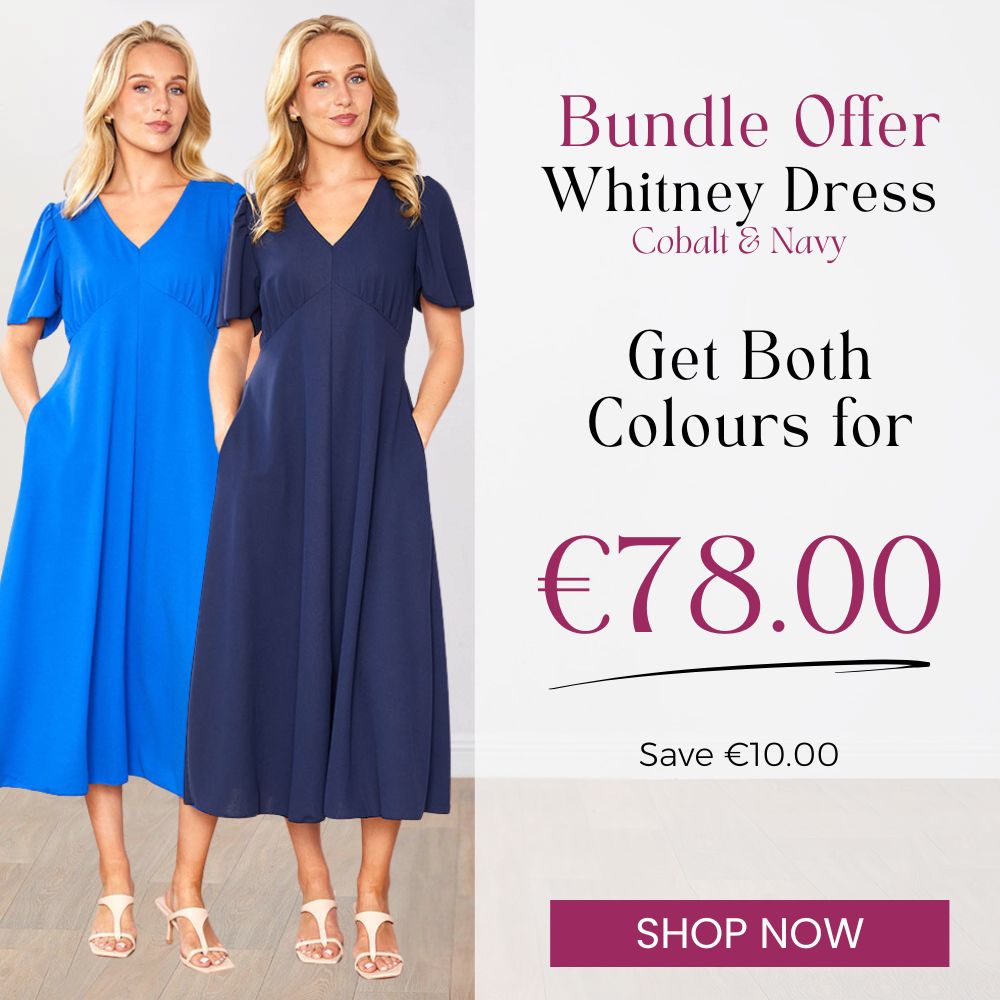Whitney Dress Cobalt & Navy -(2 for €78)