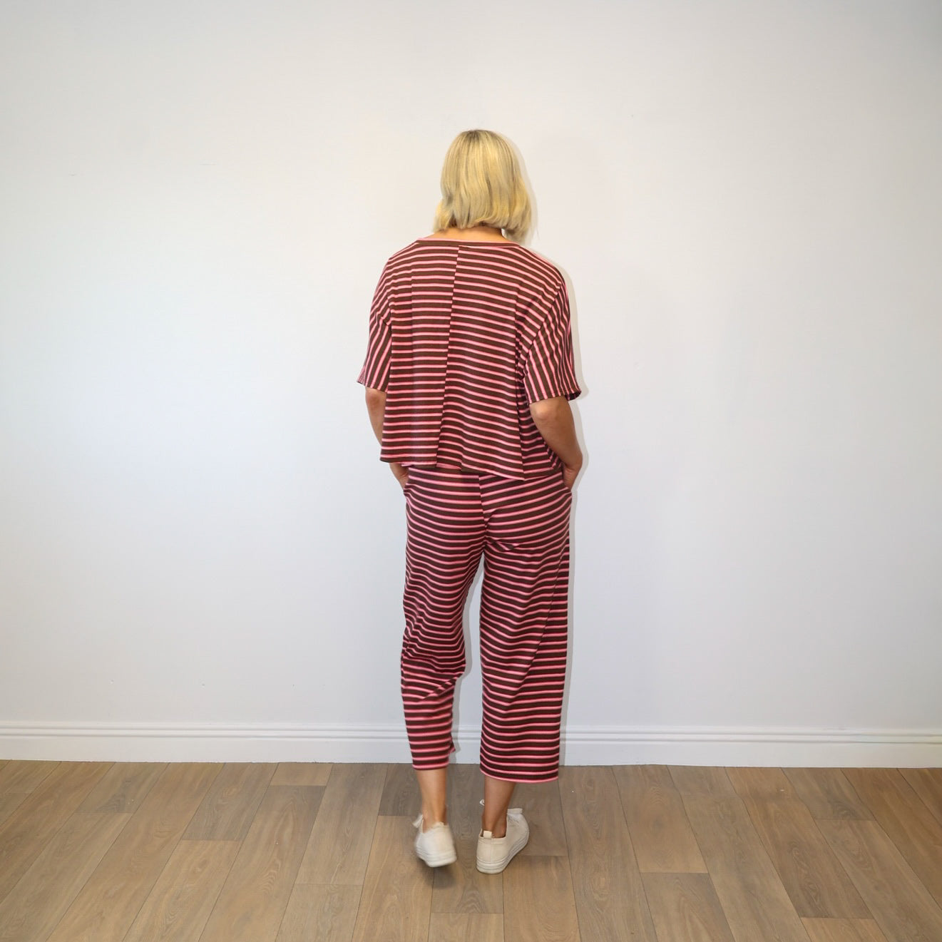 Yolanda Co-Ord (Coffee/Pink Stripe)