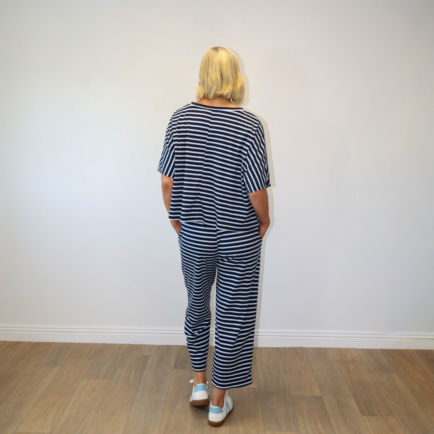 Yolanda Co-Ord (Navy/Blue Stripe)