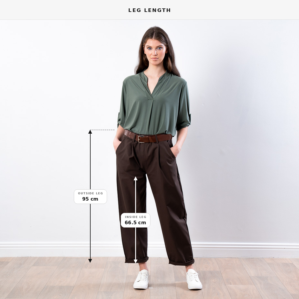 Arya Tapered Trousers (Brown)