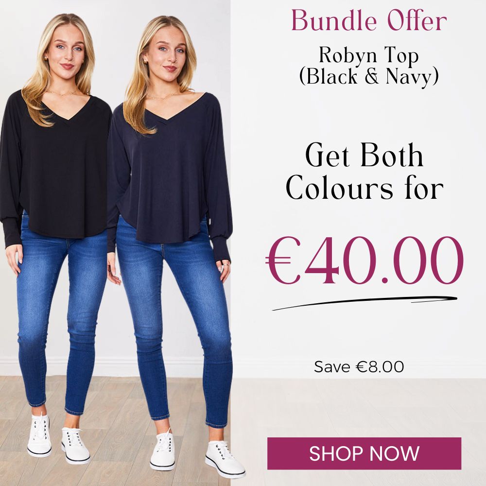 Robyn Top Black & Navy (2 for €40)
