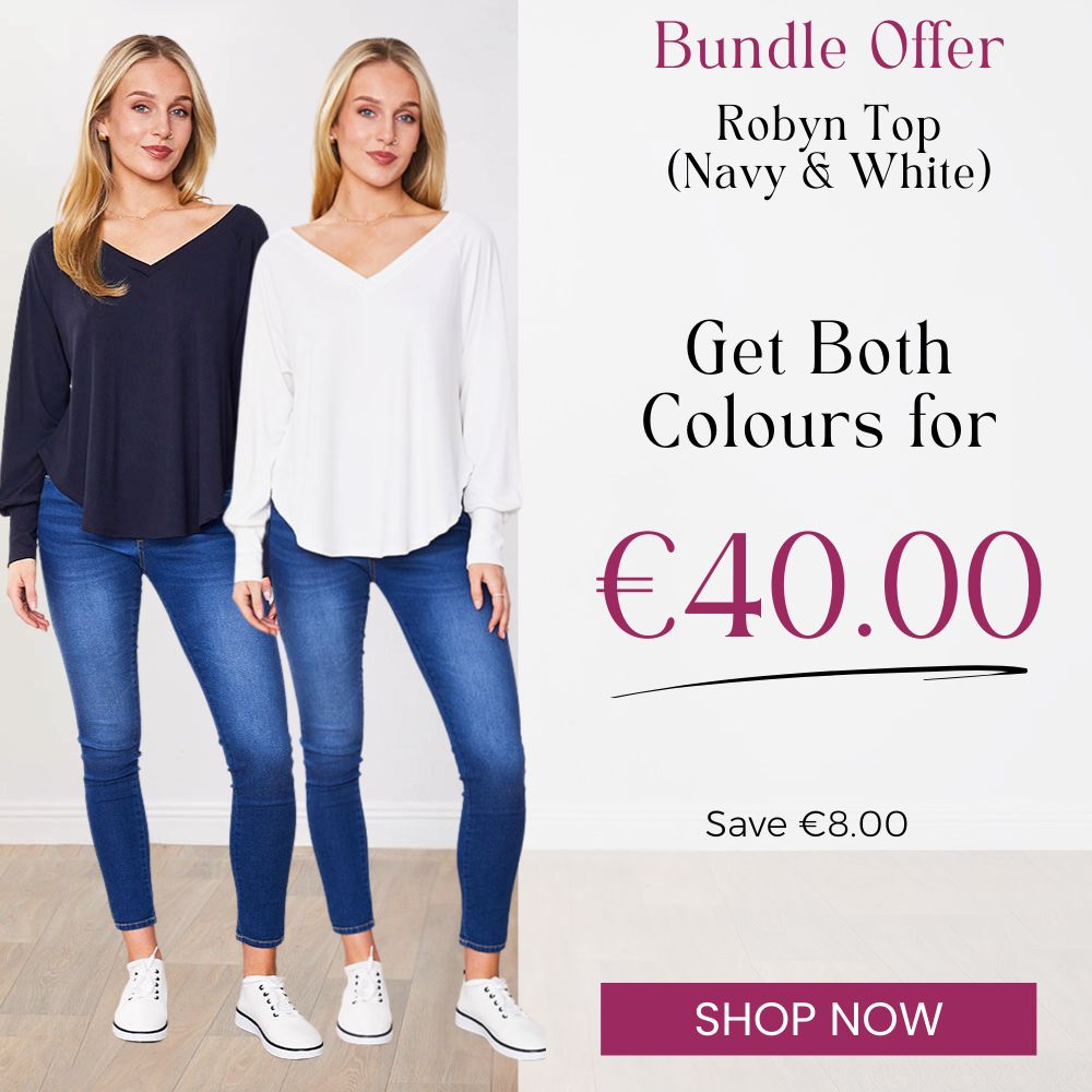 Robyn Top Navy & White (2 for €40)