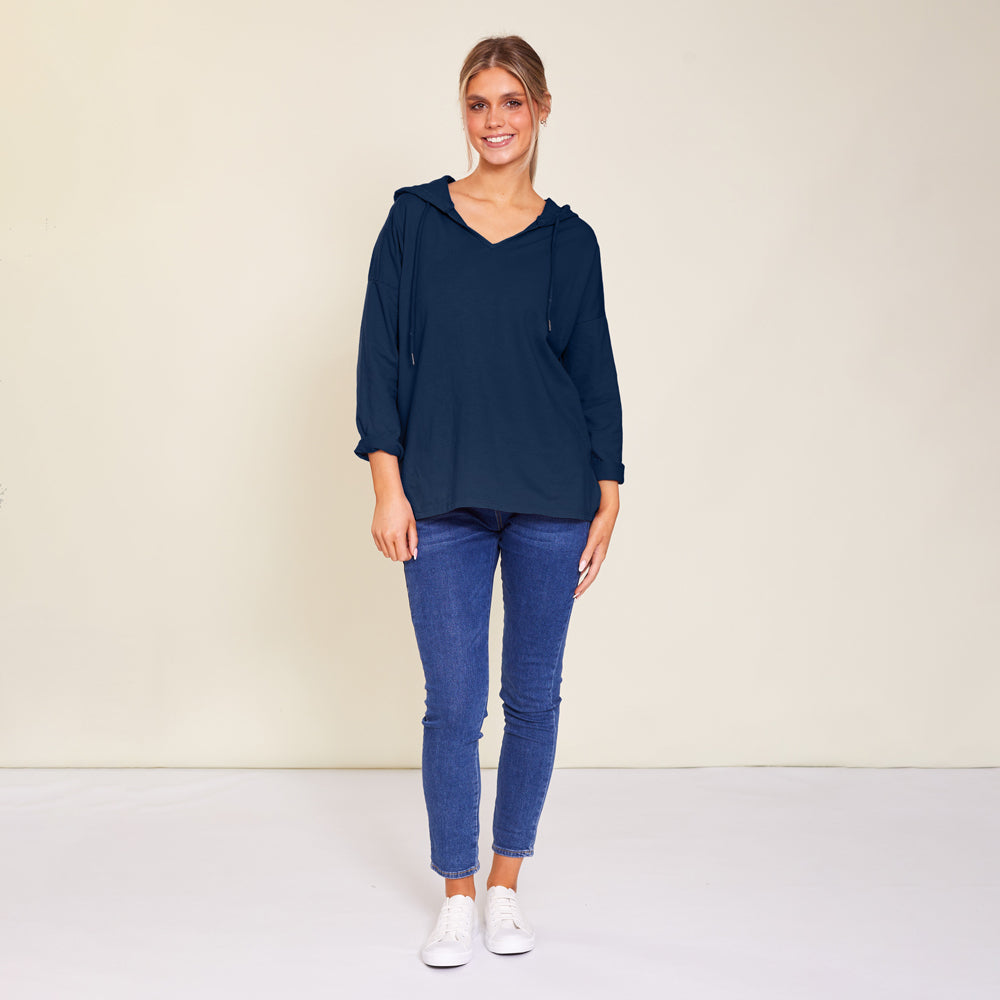 Barker Hoody (Navy) - The Casual Company