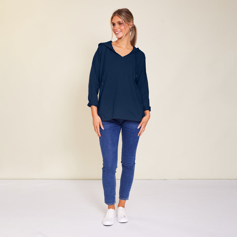 Barker Hoody (Navy) - The Casual Company