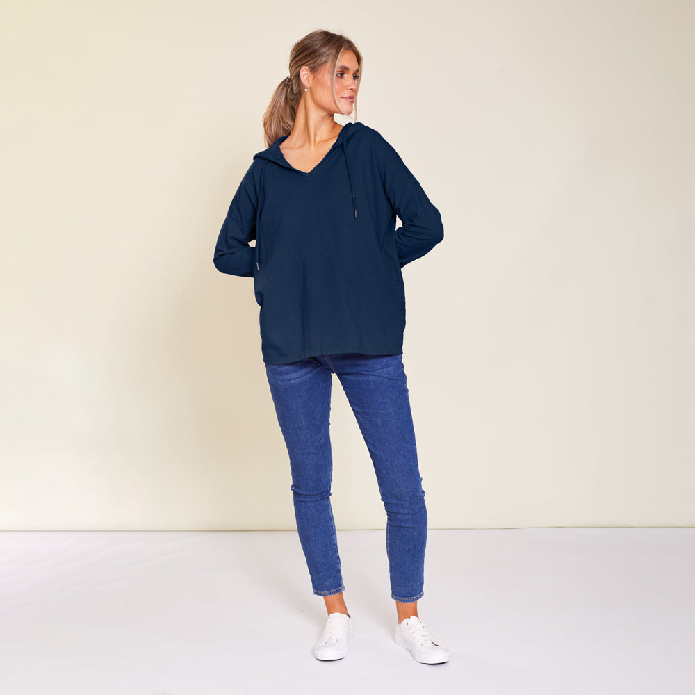 Barker Hoody (Navy) - The Casual Company