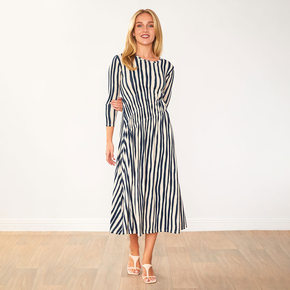 Cooper Dress (Navy Stripe)