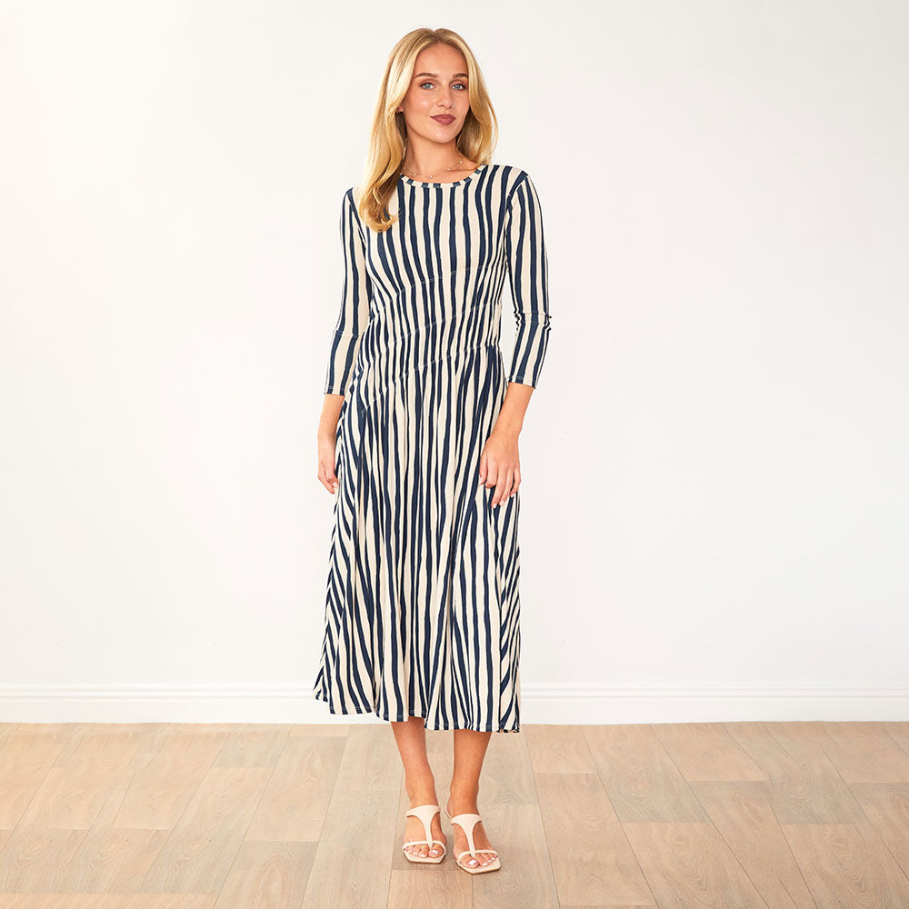 Cooper Dress (Navy Stripe)