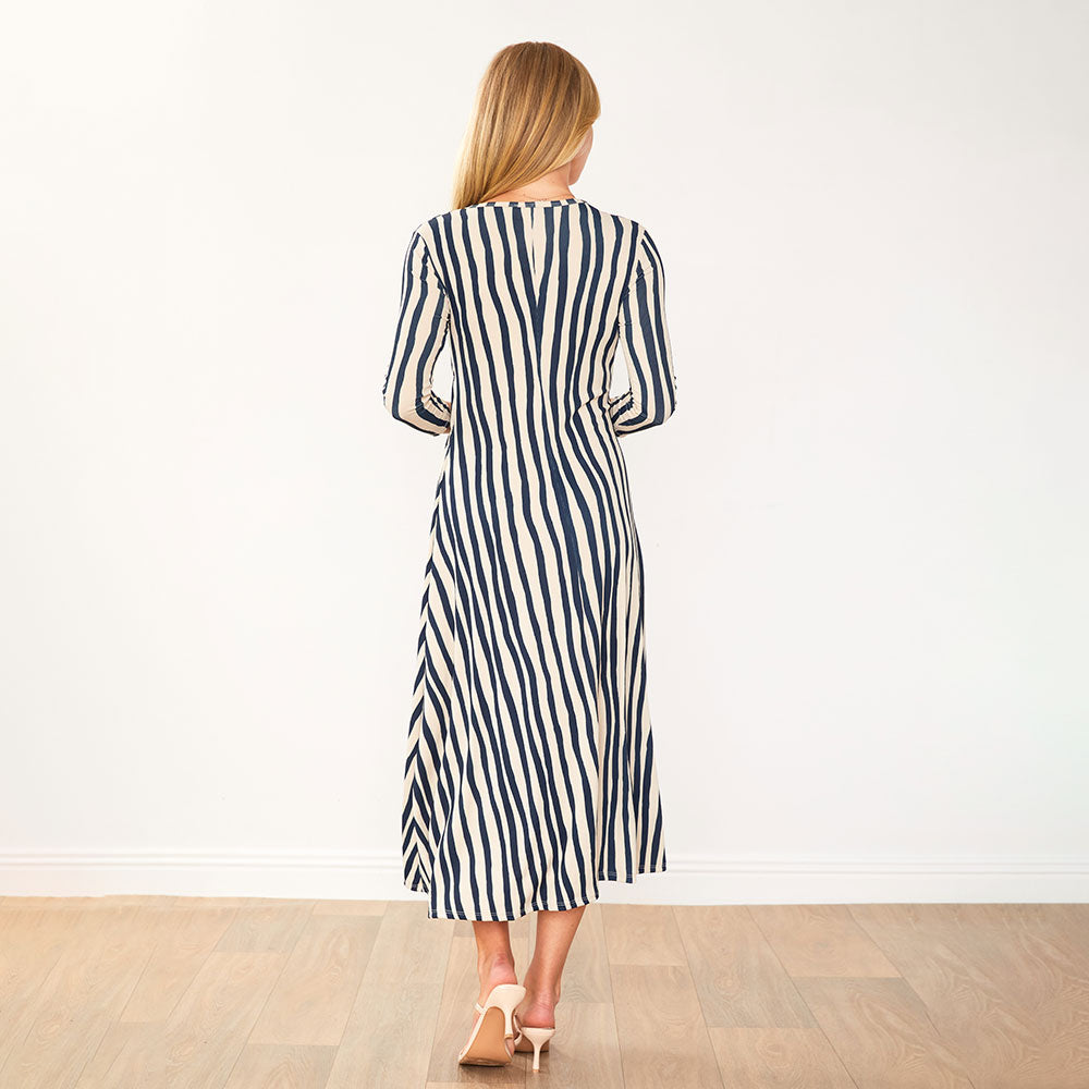 Cooper Dress (Navy Stripe)