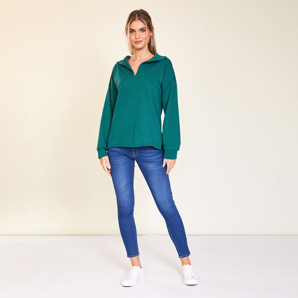 Hailey Jumper (Green & Black)