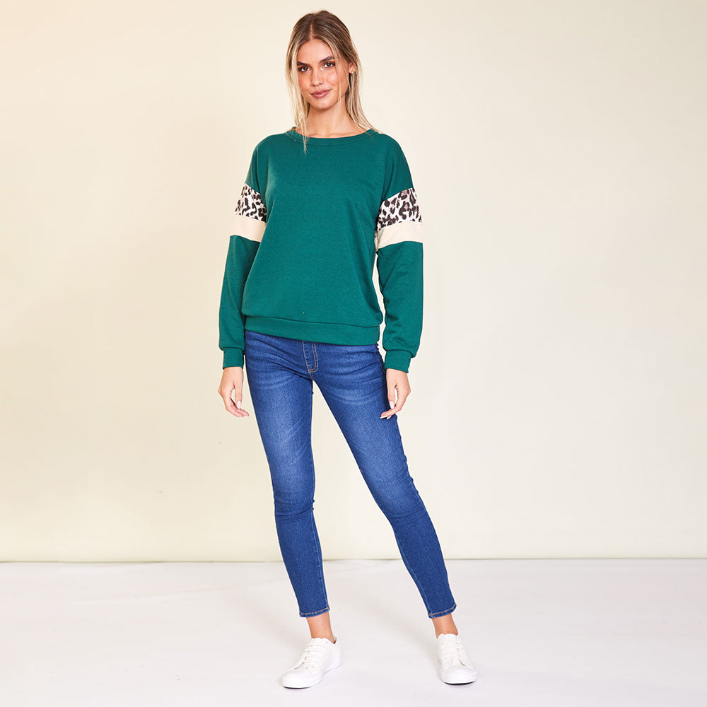 Ally Jumper (Green/Cream) - The Casual Company