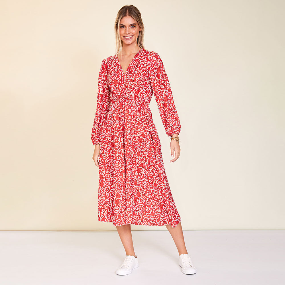 Carrie Dress (Red Daisy)
