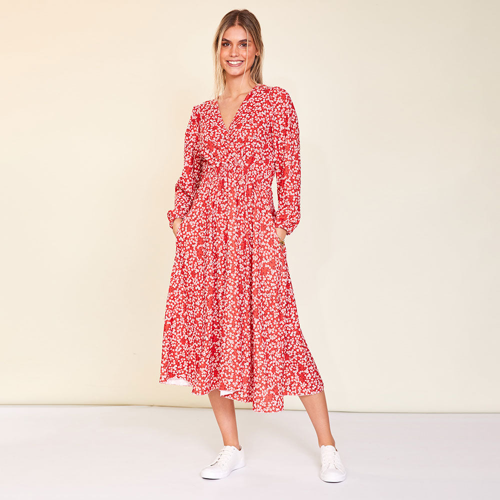 Carrie Dress (Red Daisy)