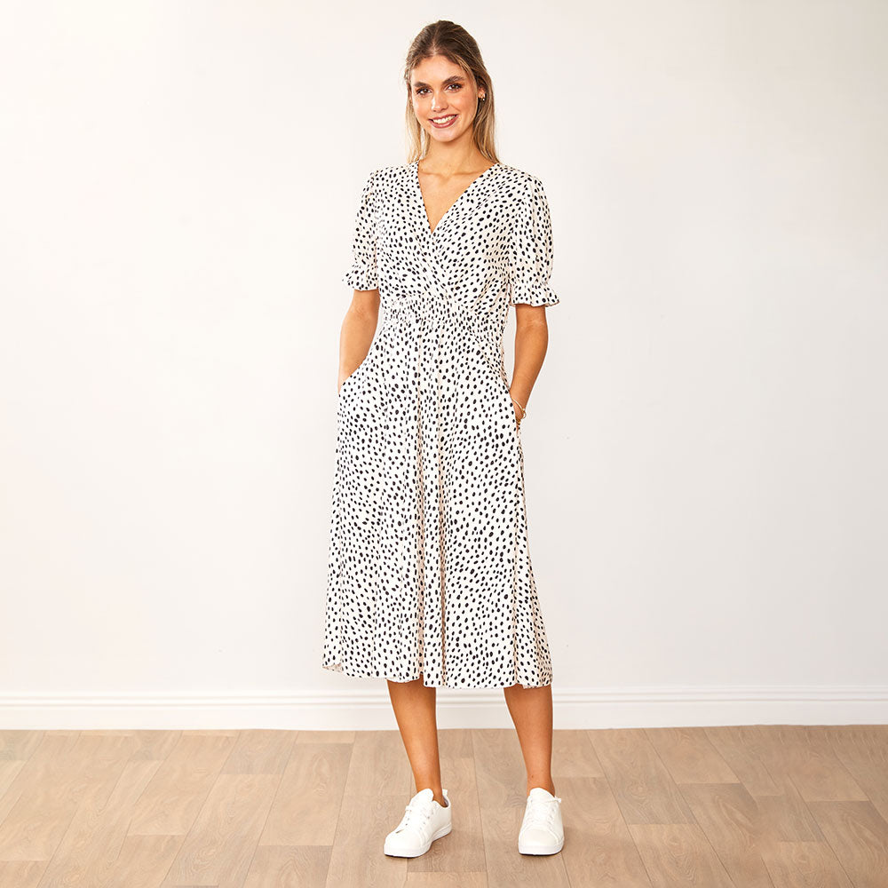 Belle Dress (Black Polka Dot) - The Casual Company