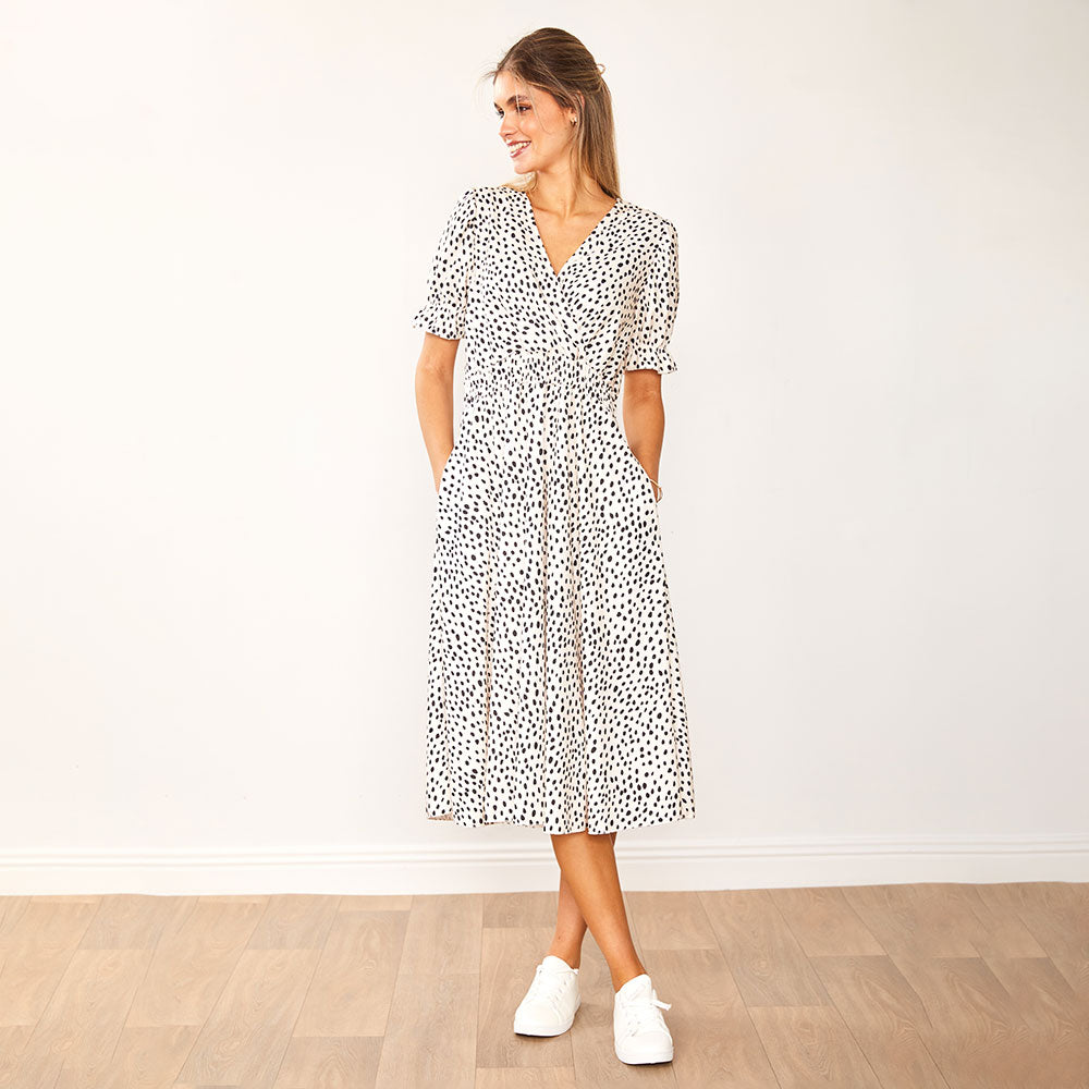 Belle Dress (Black Polka Dot) - The Casual Company