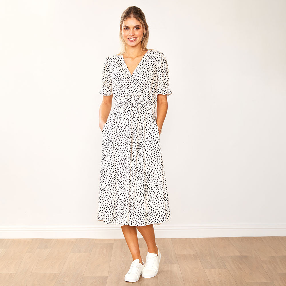 Belle Dress (Black Polka Dot) - The Casual Company