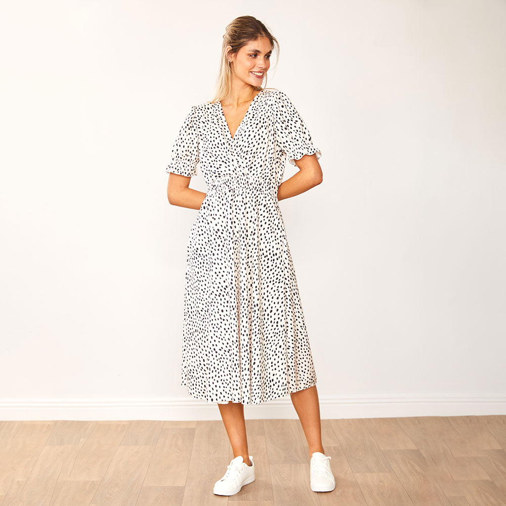 Belle Dress (Black Polka Dot) - The Casual Company