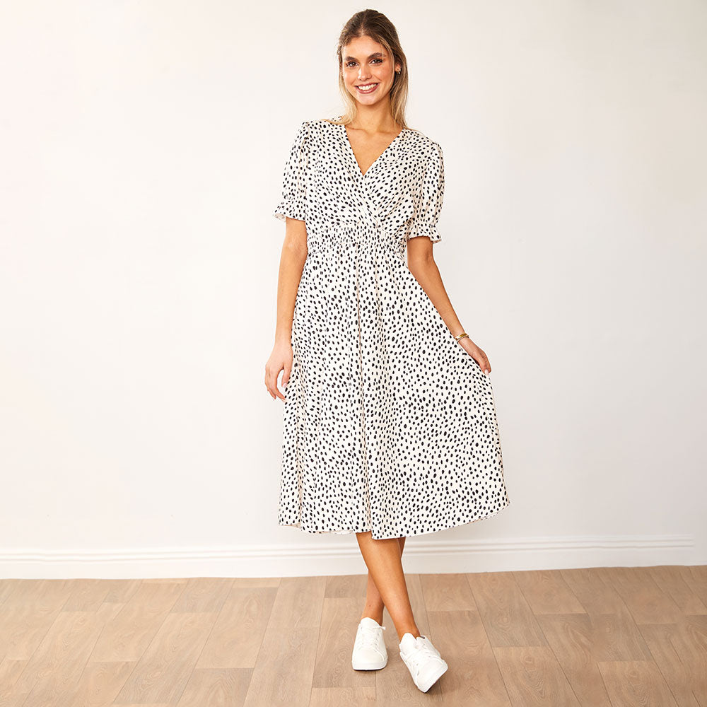 Belle Dress (Black Polka Dot) - The Casual Company