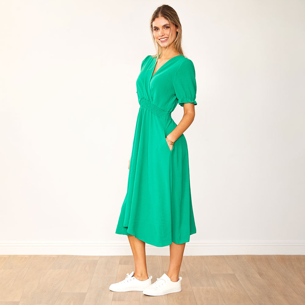 Belle Dress (Green) - The Casual Company