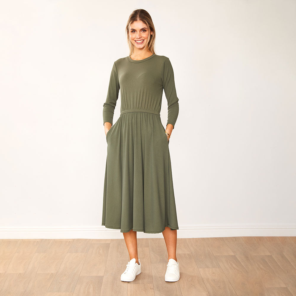 Heidi Dress (Khaki)