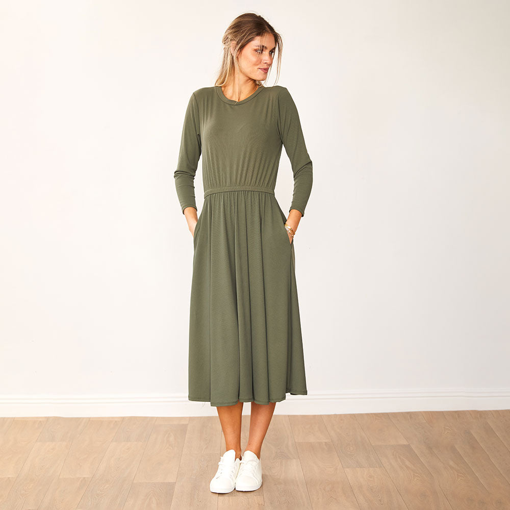 Heidi Dress Black & Khaki (2 for €68)