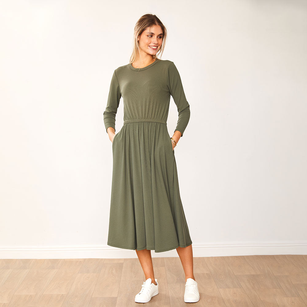 Heidi Dress Black & Khaki (2 for €68)
