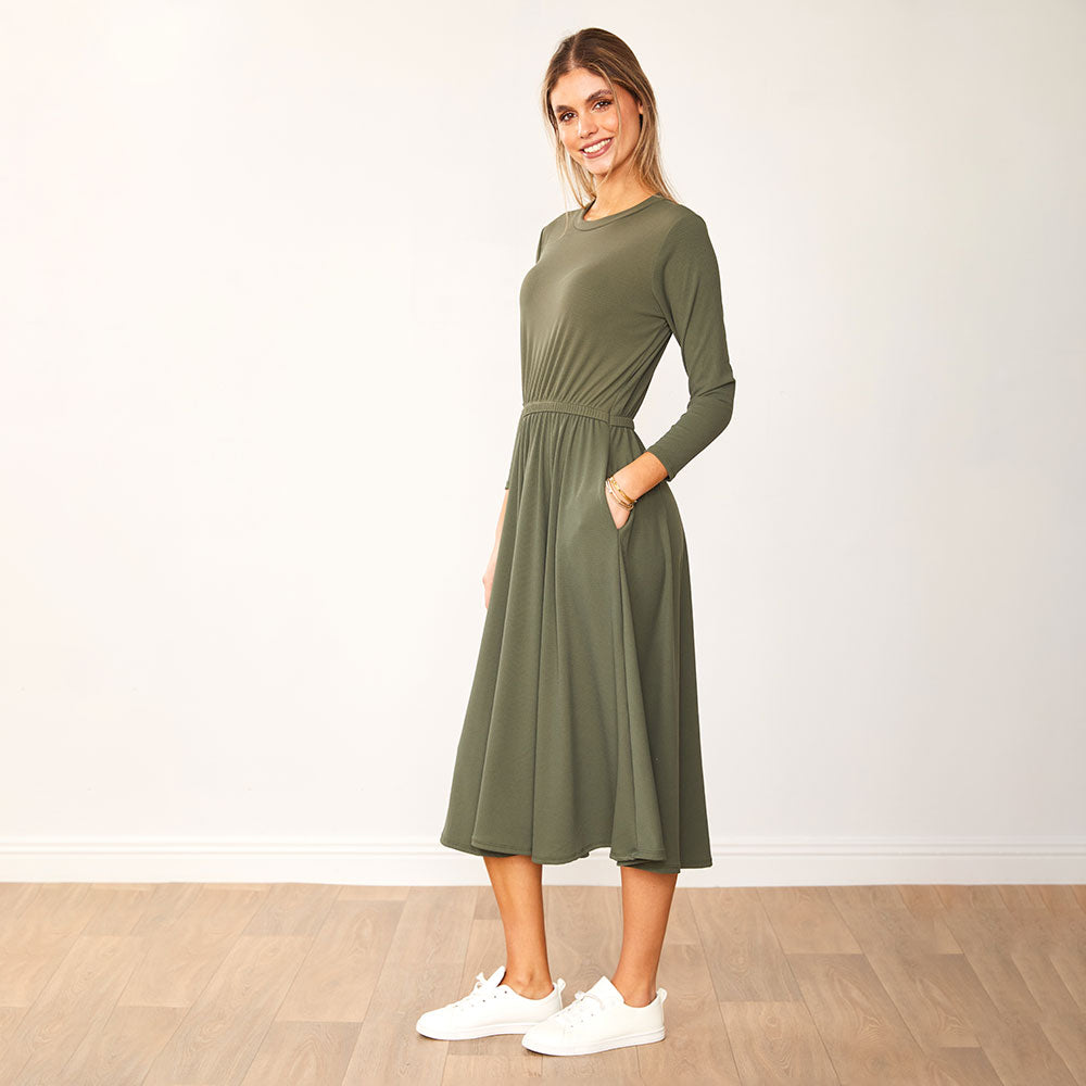 Heidi Dress (Khaki)